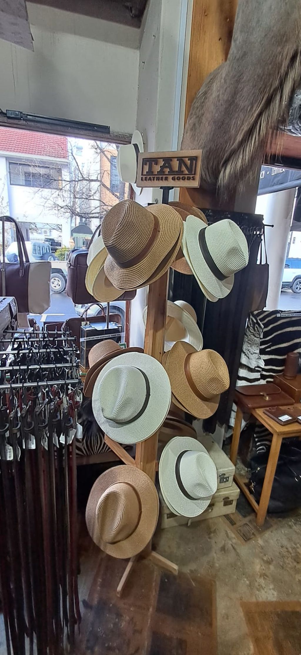 Tan Leather Goods Sun Hats